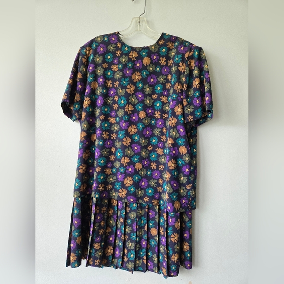 Vintage Skirt And Blouse Floral Print Kasper By A.S.L. 14